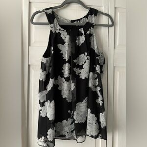 Women’s black floral dress sleeveless top